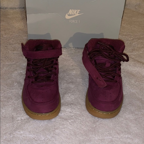Nike Other - Toddler Air Force 1 Mid- Bordeaux